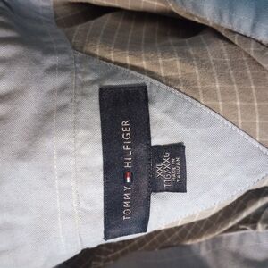 Tommy Hilfiger Tan and White Mens Shirt XXL
